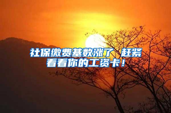 社保缴费基数涨了 赶紧看看你的工资卡！