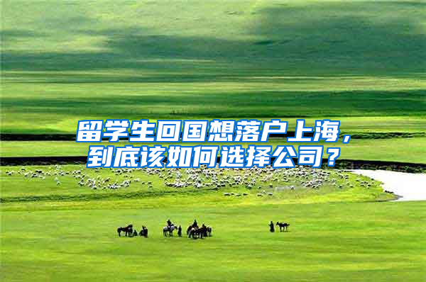 留学生回国想落户上海，到底该如何选择公司？