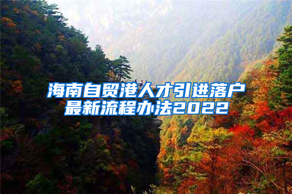 海南自贸港人才引进落户最新流程办法2022