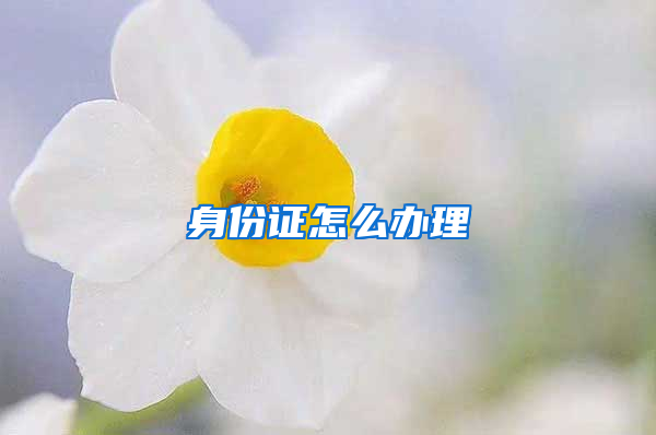 身份证怎么办理