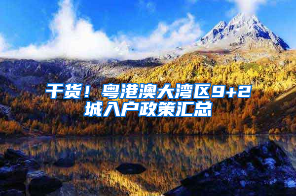 干货！粤港澳大湾区9+2城入户政策汇总