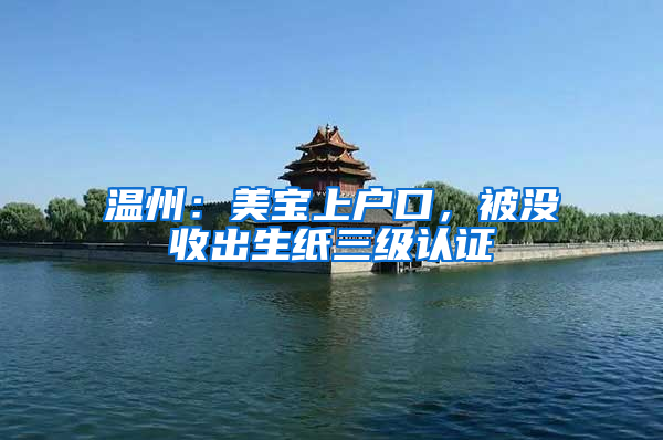 温州：美宝上户口，被没收出生纸三级认证