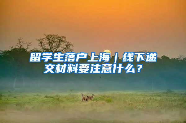 留学生落户上海｜线下递交材料要注意什么？