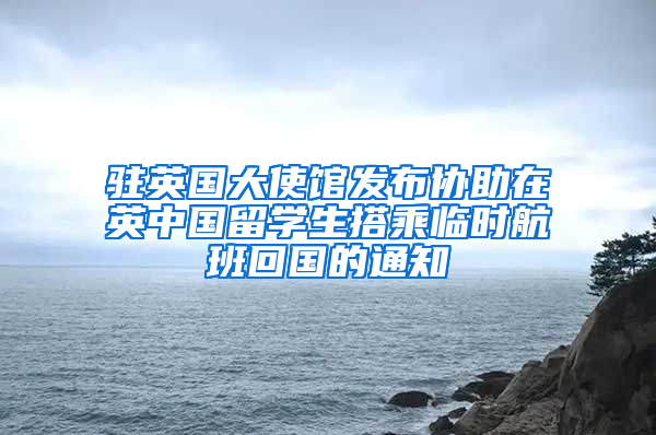 驻英国大使馆发布协助在英中国留学生搭乘临时航班回国的通知