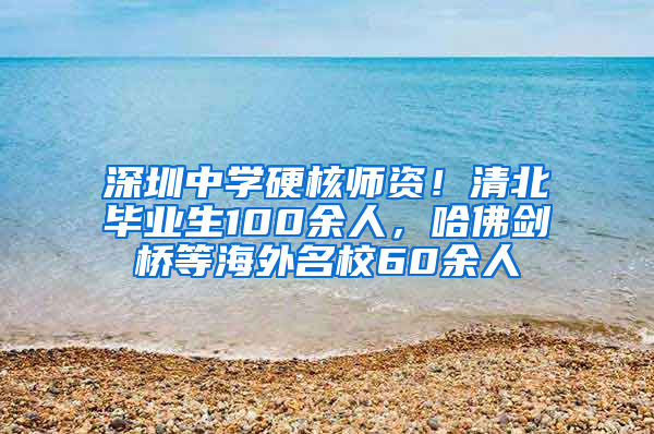 深圳中学硬核师资！清北毕业生100余人，哈佛剑桥等海外名校60余人