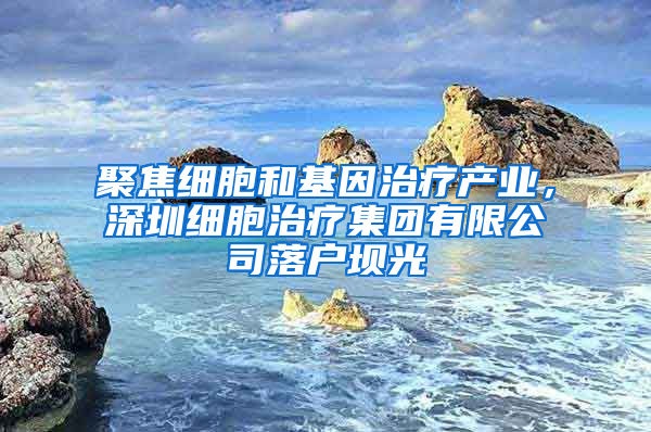 聚焦细胞和基因治疗产业，深圳细胞治疗集团有限公司落户坝光