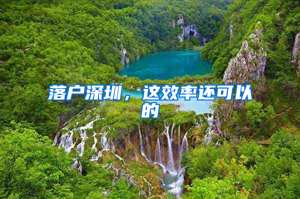 落户深圳，这效率还可以的
