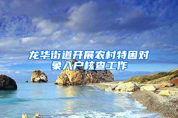 龙华街道开展农村特困对象入户核查工作