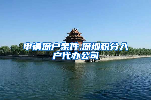 申请深户条件,深圳积分入户代办公司
