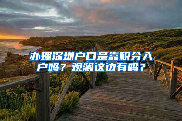 办理深圳户口是靠积分入户吗？观澜这边有吗？