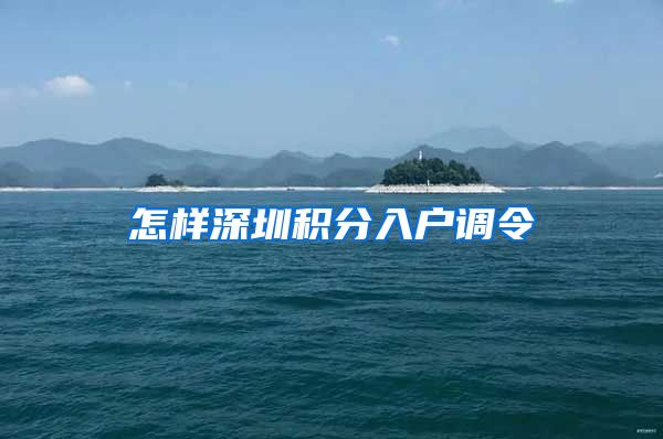 怎样深圳积分入户调令