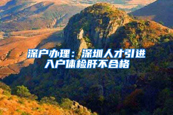 深户办理：深圳人才引进入户体检肝不合格