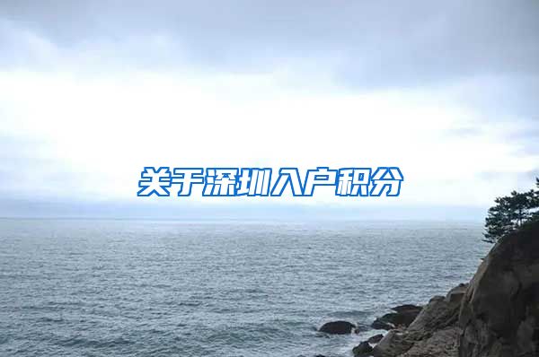 关于深圳入户积分
