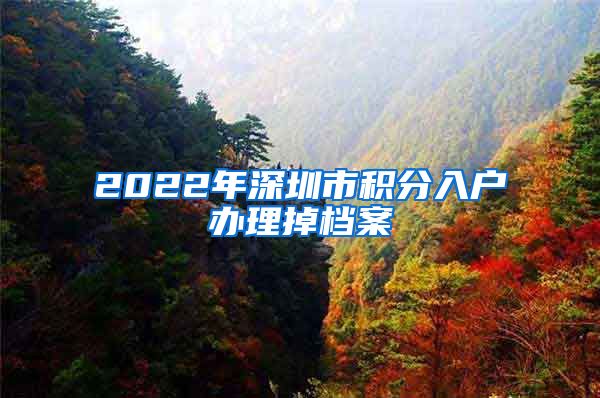 2022年深圳市积分入户办理掉档案
