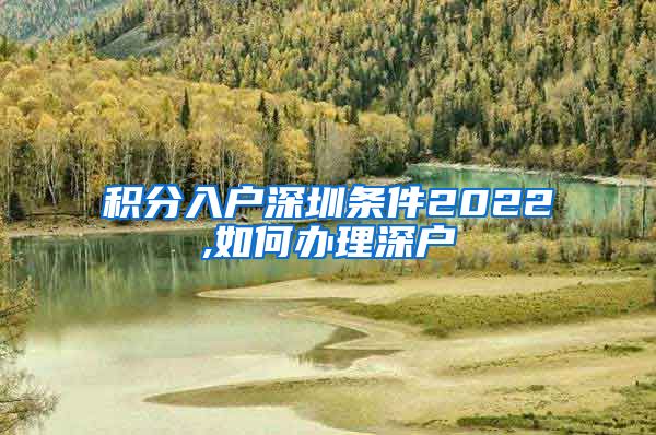 积分入户深圳条件2022,如何办理深户