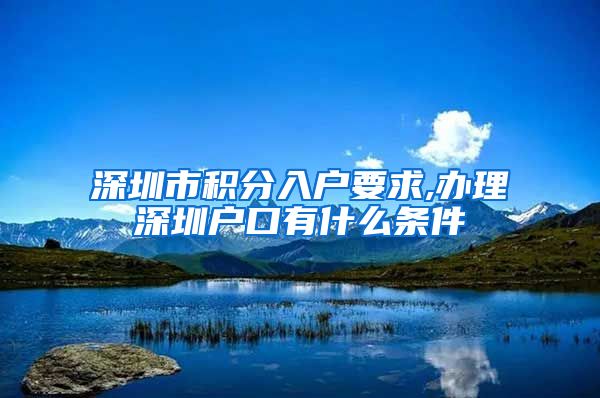 深圳市积分入户要求,办理深圳户口有什么条件
