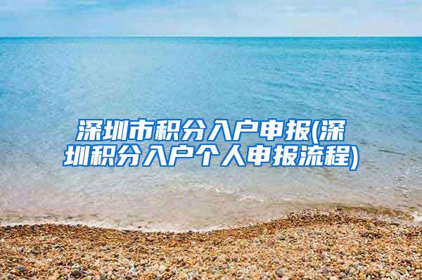 深圳市积分入户申报(深圳积分入户个人申报流程)