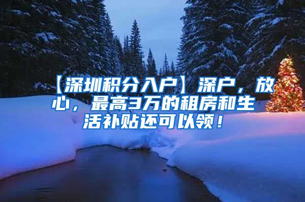 【深圳积分入户】深户，放心，最高3万的租房和生活补贴还可以领！