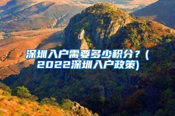 深圳入户需要多少积分？(2022深圳入户政策)