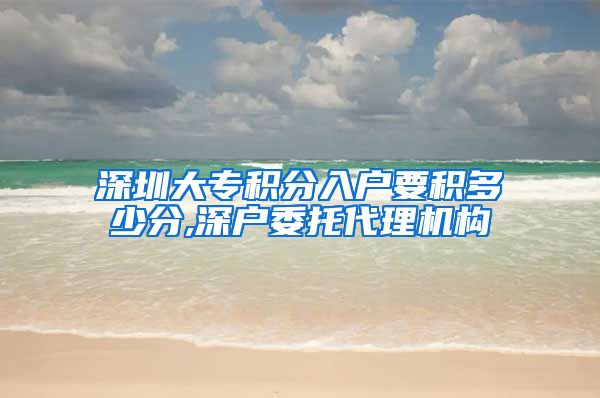 深圳大专积分入户要积多少分,深户委托代理机构