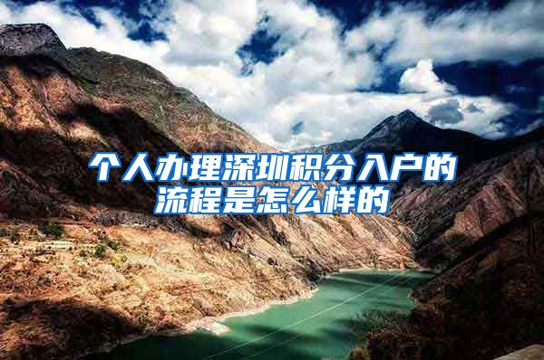个人办理深圳积分入户的流程是怎么样的