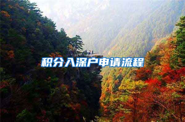 积分入深户申请流程