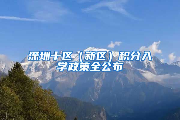 深圳十区（新区）积分入学政策全公布