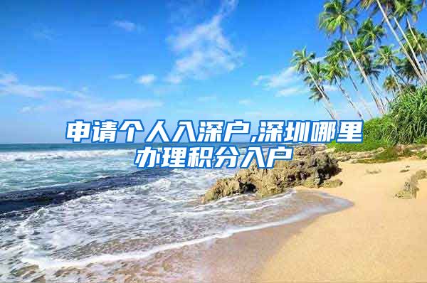 申请个人入深户,深圳哪里办理积分入户