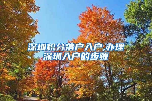 深圳积分落户入户,办理深圳入户的步骤