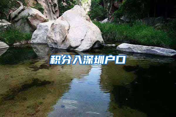 积分入深圳户口