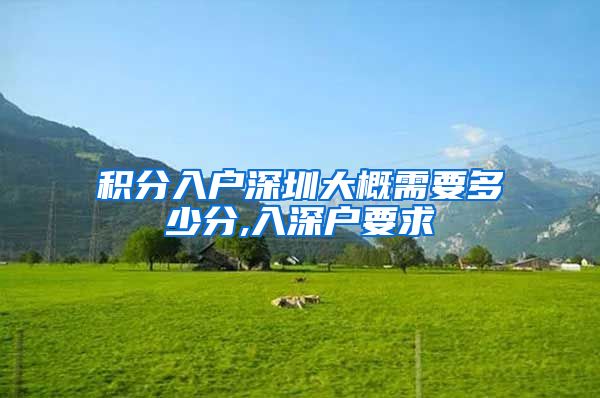 积分入户深圳大概需要多少分,入深户要求