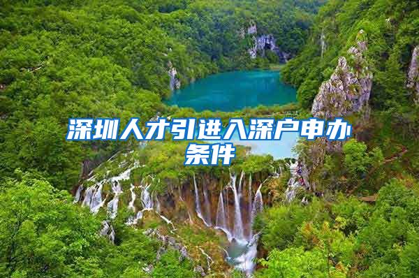 深圳人才引进入深户申办条件