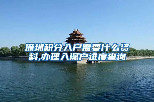 深圳积分入户需要什么资料,办理入深户进度查询