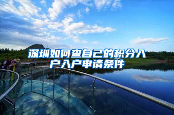 深圳如何查自己的积分入户入户申请条件