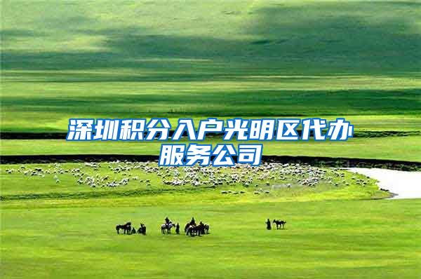深圳积分入户光明区代办服务公司