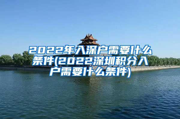 2022年入深户需要什么条件(2022深圳积分入户需要什么条件)
