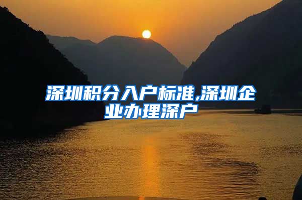 深圳积分入户标准,深圳企业办理深户