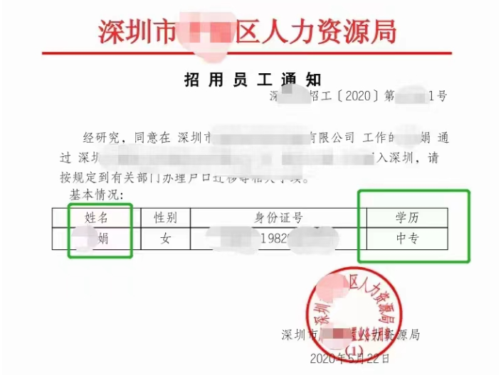 深圳非全日制学历积分落户制度,积分入户