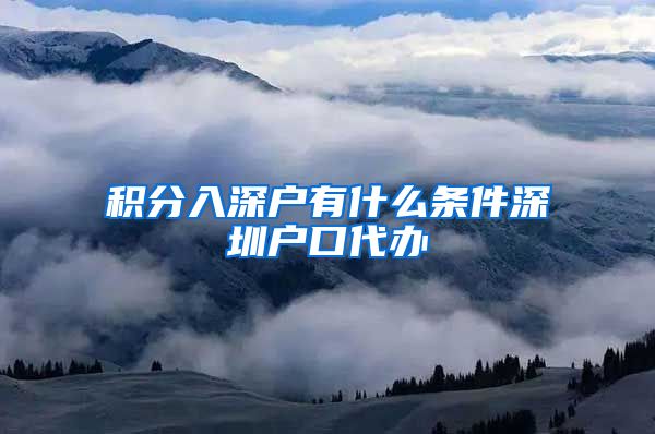积分入深户有什么条件深圳户口代办
