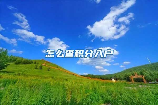怎么查积分入户