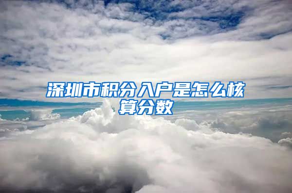深圳市积分入户是怎么核算分数
