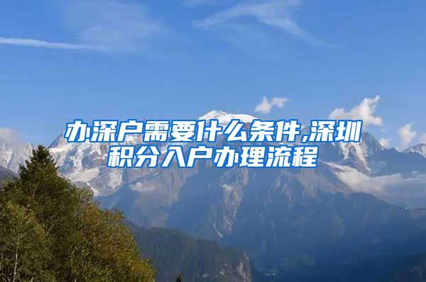 办深户需要什么条件,深圳积分入户办理流程