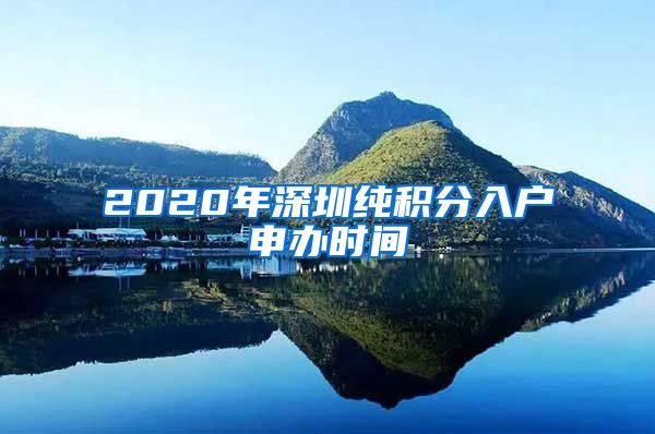 2020年深圳纯积分入户申办时间