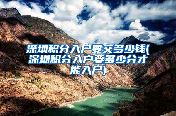 深圳积分入户要交多少钱(深圳积分入户要多少分才能入户)