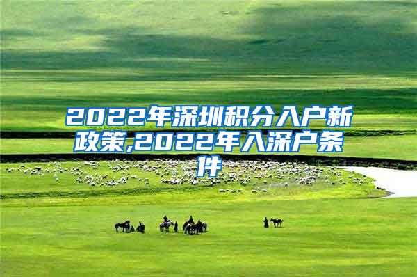 2022年深圳积分入户新政策,2022年入深户条件