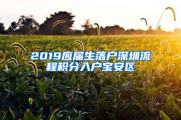 2019应届生落户深圳流程积分入户宝安区