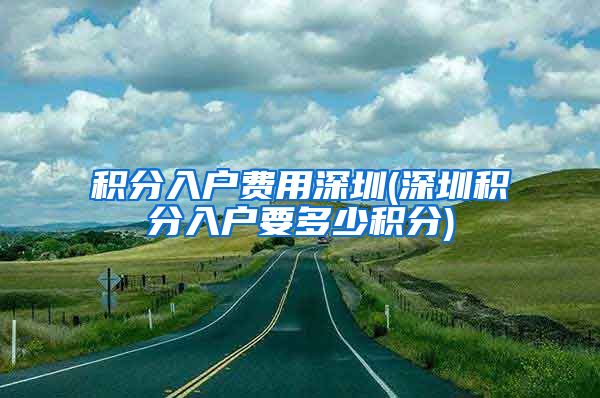 积分入户费用深圳(深圳积分入户要多少积分)