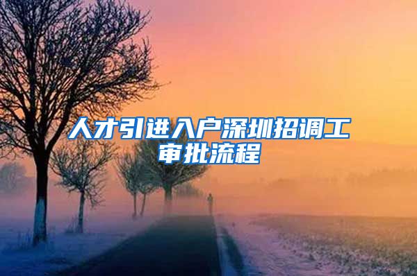 人才引进入户深圳招调工审批流程