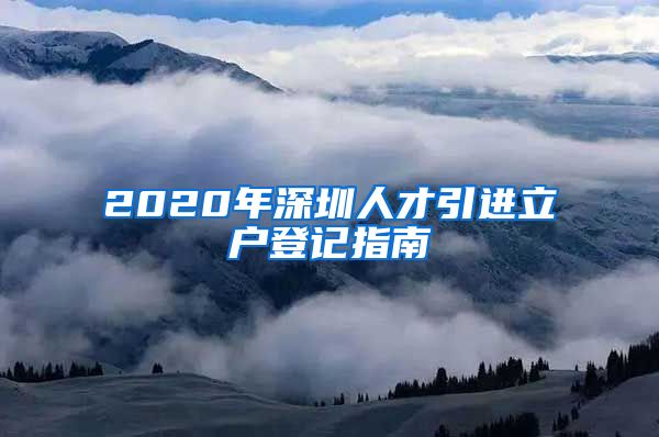 2020年深圳人才引进立户登记指南