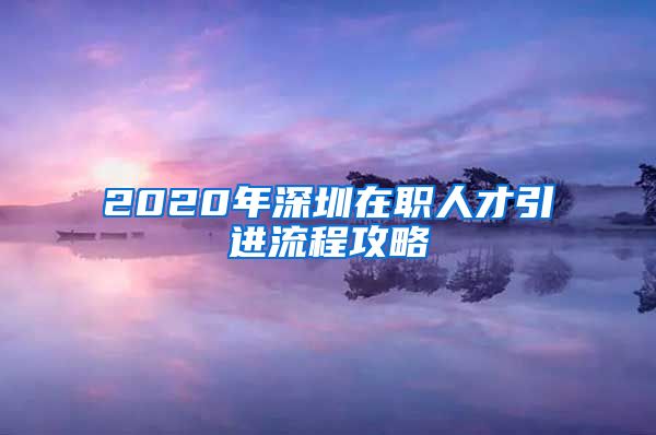 2020年深圳在职人才引进流程攻略
